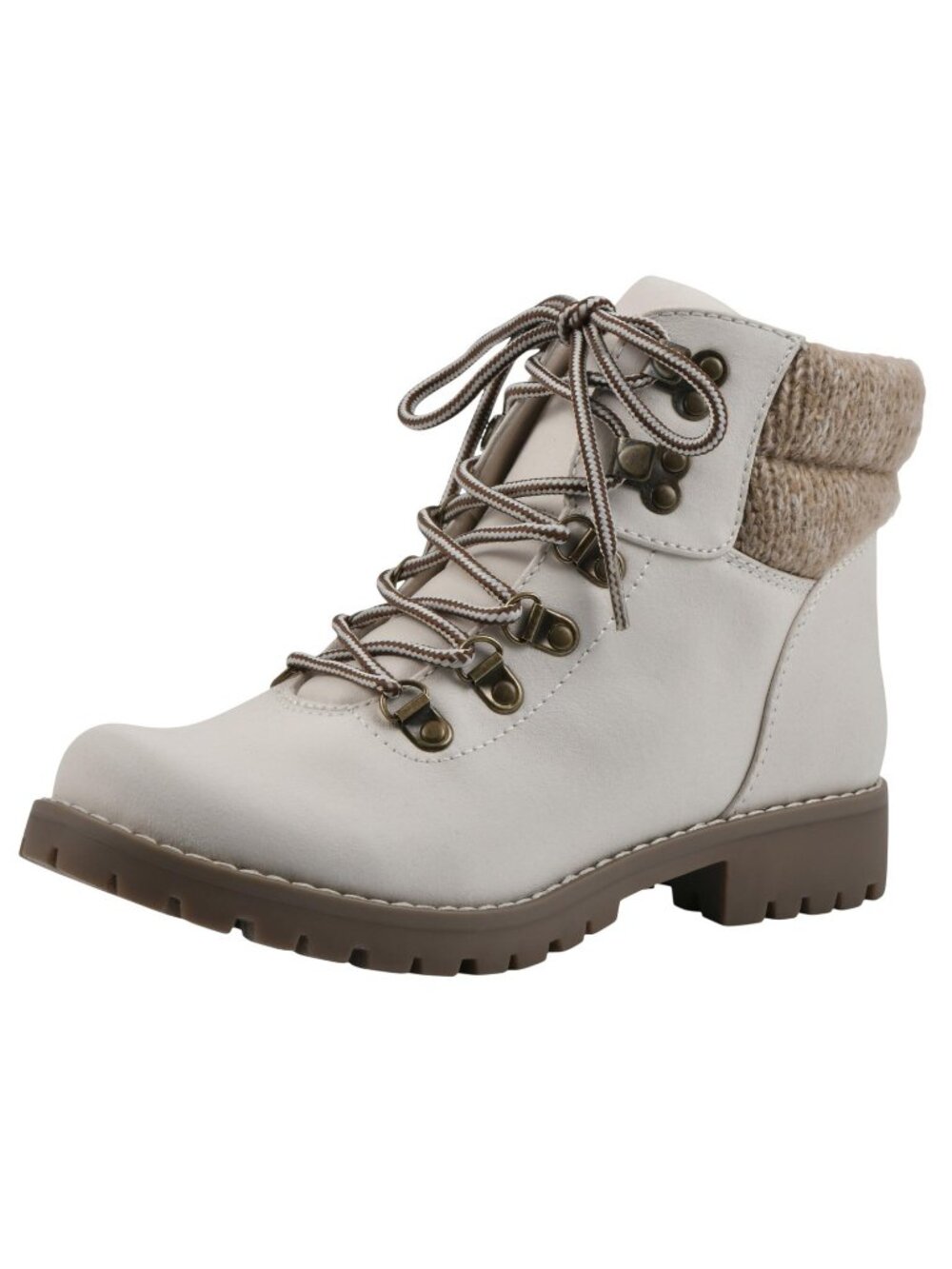 NWT Cliffs By White Mountain Hiker Style Bootie Winter Off White / Fabric 9M
